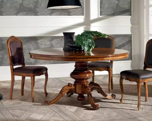 Ensemble complet Table à manger 4x Chaises Ensemble de salle à manger Ess Groupe de bois Table neuf 5 pièces