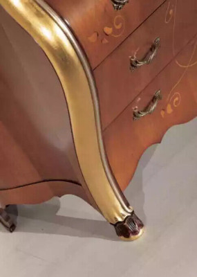 Chambre Meubles Commode avec Miroir Ensemble de Meubles Classiques de Luxe 2 pièces