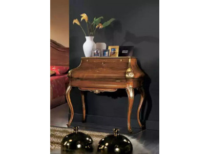 Conception de table de console de luxe marron Mobilier de chambre Table de toilette en bois