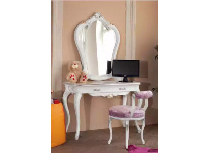 Ensemble de coiffeuse console miroir chambre mobilier design 2 pièces bois