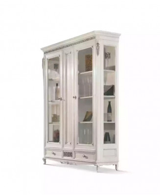 Vitrine classique Vitrine de salon Vitrine en verre blanche nouvelle