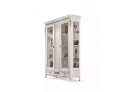 Vitrine classique Vitrine de salon Vitrine en verre blanche nouvelle