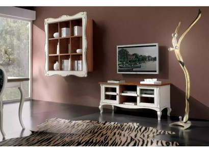 Unité murale, armoire murale, buffet bas de salon, ensemble de design classique de 2 pièces.