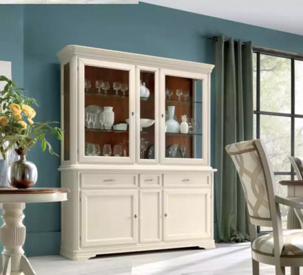Vitrine Salle à manger Buffet en bois Mobilier Salle de séjour Buffet en verre Armoire
