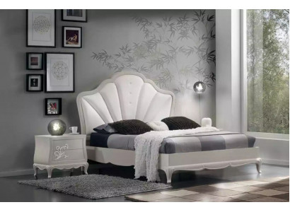 Chambre à coucher 3 pièces. Ensemble Lit 2x Tables de chevet Design moderne Lits gris