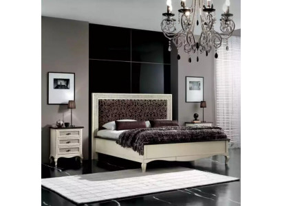 Conception Chambre 3 pièces. Lit 2x Table de chevet Ensemble de lits de luxe Mobilier neuf