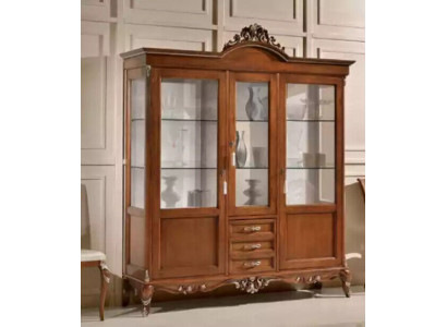 Vitrine Armoire en bois Vitrines classiques en bois Design en bois Salon Verre