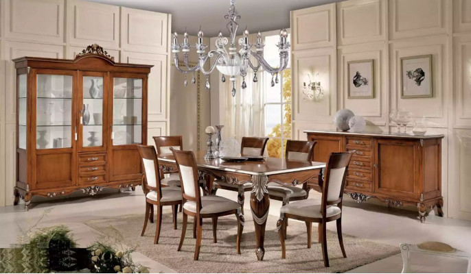 Buffet Commode Buffet en bois massif Salle de séjour Italie Armoire Mobilier