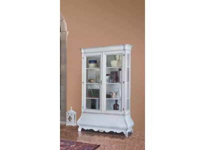 Meuble de salon classique Armoire vitrine en bois blanc Meuble de salon Armoire