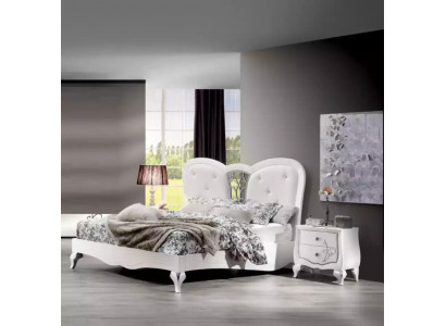 Lit 2x Tables de chevet 3 pcs. Ensemble de chambre à coucher Mobilier de design Moderne Luxe neuf