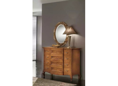 Chambre Commode avec Miroir Ensemble de meubles moderne de luxe 2 pièces en bois neuf