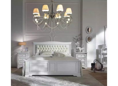 Ensemble de chambre à coucher complet Lit 2x Tables de chevet 3 pcs. Designer de luxe