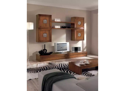 Ensemble de meubles de salon Designer Salon Marron Buffet mural neuf
