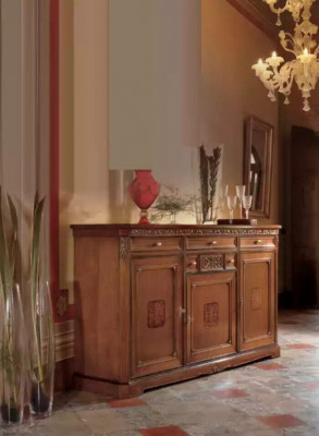 Armoire classique en bois massif Buffet de meubles italiens en bois massif