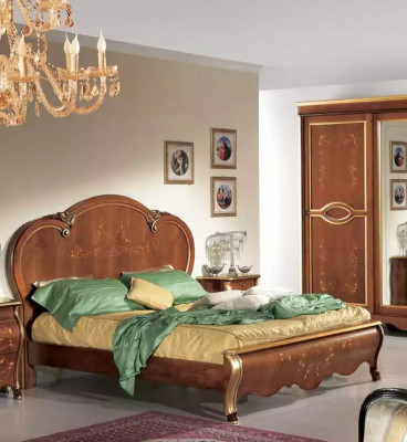 Literie de lit classique Lit double Bois Lits d'hôtel Literie de chambre