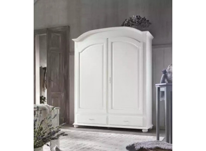 Armoire de luxe Meuble de chambre en bois blanc Mobilier