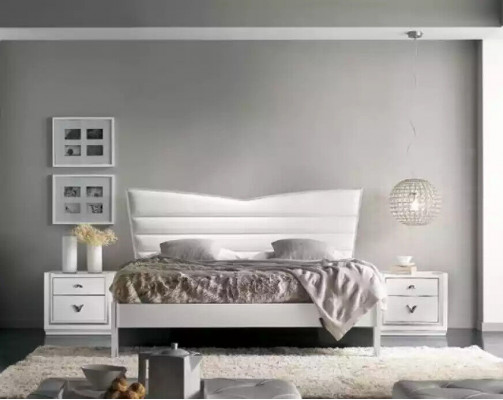 Meubles de design Lit 2x Tables de chevet 3 pièces Ensemble de chambre à coucher Lits de luxe neufs