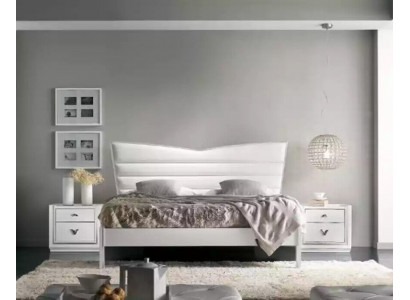 Meubles de design Lit 2x Tables de chevet 3 pièces Ensemble de chambre à coucher Lits de luxe neufs