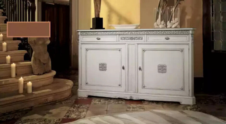 Bahut Commode Bahut Salon Armoire en Bois Massif Meubles Blancs