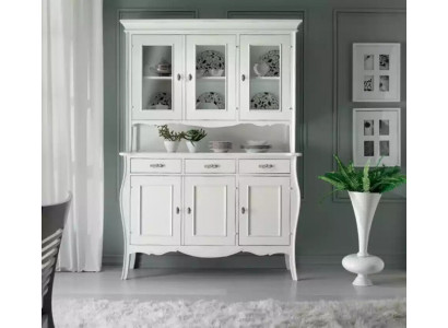 Mobilier design italien Vitrine blanche en bois Armoires de luxe Classiques