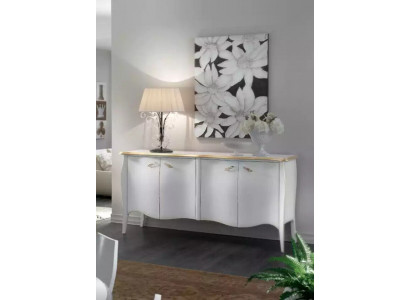 Buffet Commode Salon Bois Moderne Blanc Luxueux Armoires Design