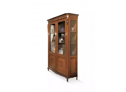 Armoire de luxe en bois Meuble Vitrine Étagère Design Classique Vitrine en Verre