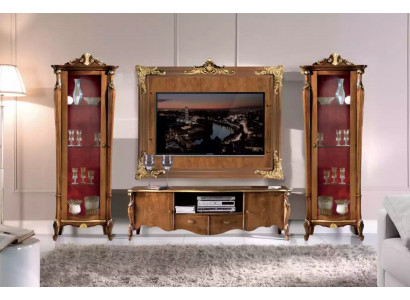 Ensemble de meubles muraux 4 pièces. Vitrine de salon Meuble TV Étagère Luxe Classique neuf