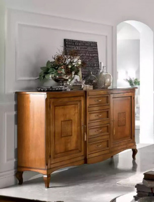 Buffet avec tiroirs Commode en bois Salle de séjour Armoire Neuve solide