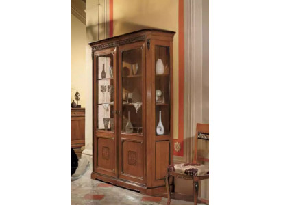 Conception de meubles italiens en bois de style classique Vitrine Armoire Étagère