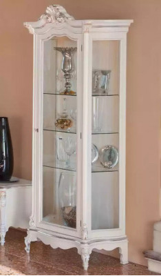 Vitrine de luxe, conception de cabinet en bois, armoires blanches, mobilier italien, vitrines.