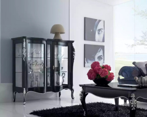 Armoires Vitrines en bois Vitrine en verre Armoire Vitrine Buffet de salon Meubles Buffet