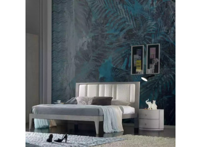 Lit 3 pièces. Conception de chambre de luxe Mobilier de chambre à coucher 2x Tables de chevet