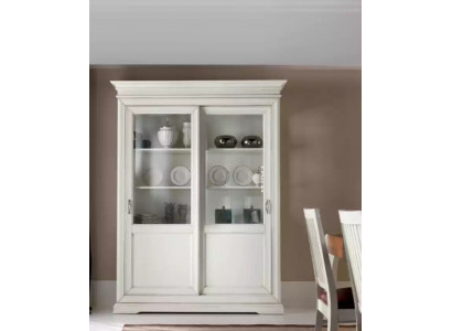 Vitrine Salon Mobilier Bois Vitrines Verre Armoire Bahut Blanc nouveau
