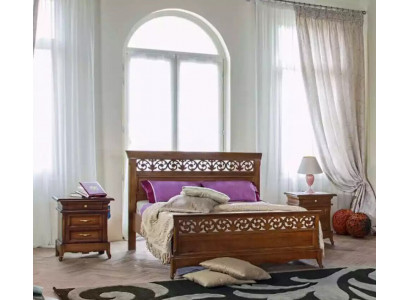 Lit 2x Tables de chevet 3 pcs. Set de chambre à coucher Design Lits de luxe modernes