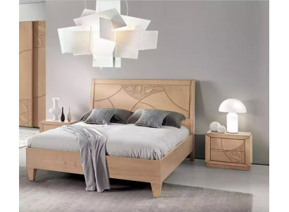 Conception Chambre 3 pcs. Lit 2x Tables de chevet Ensemble de lits de luxe modernes