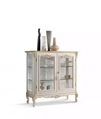 Vitrine en verre vitrine de luxe vitrine blanche vitrine de meuble classique italien