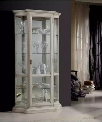 Salle de séjour Mobilier Bois Vitrines Armoires en verre Armoire en bois véritable Buffet en bois véritable Vitrine