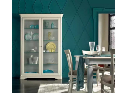 Vitrine en verre Armoire en bois Salon Vitrines Meubles de luxe italiens
