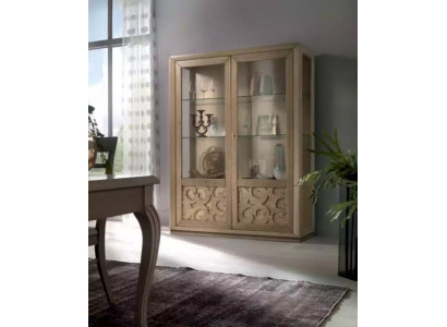 Vitrines en bois Vitrine en verre Armoire marron Vitrine Salon Mobilier Buffet nouveau