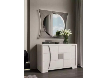 Commode avec miroir Luxueuse commode Console de chambre à coucher nouvelle ensemble de 2 pièces.