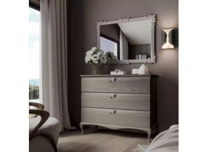 Commode Miroir Armoire Commode de luxe Étagères Console Ensemble de meubles 2pcs.