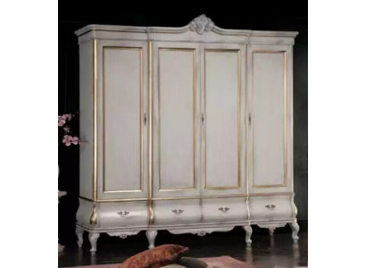 Armoire de luxe blanche en bois massif Meubles Armoires de chambre à coucher Armoire