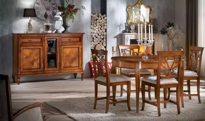 Meuble italien en bois massif Nouvelle commode Buffet Armoire de chambre à coucher