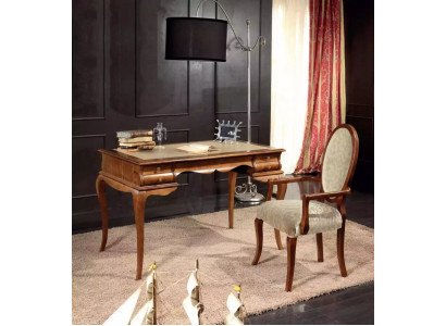 Élégant ensemble de bureau de chaise marron en meubles de haute qualité