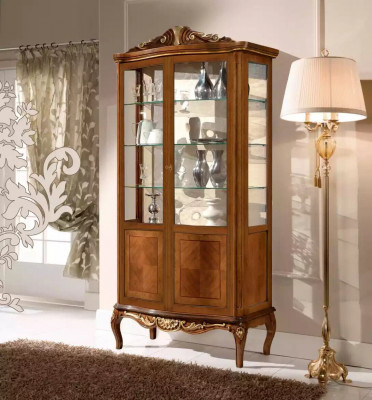 Vitrine de luxe Meubles fantaisie Armoires de garde-robe Vitrines en verre bois Cabinets