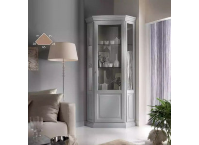 Vitrine d'angle Armoire Vitrine Blanche Vitrines Salon Classique r Étagère