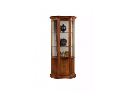 Armoire en bois marron Design Meuble Vitrine Buffet Vitrine Verre de luxe neuf