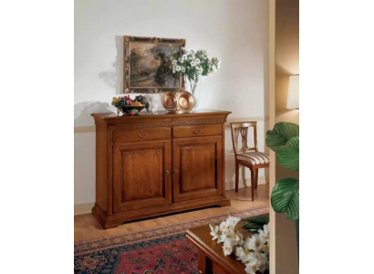 Meuble de style italien Buffet Marron de Luxe Commode en Bois Salon