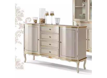 Design classique armoire latérale blanche avec tiroirs Commode de chambre à coucher