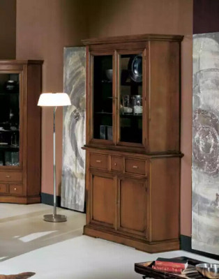 Vitrine classique en verre brun Armoire vitrine de luxe en verre